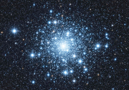 A stunning astronomical image of a star cluster in the vastness of spaceの写真素材