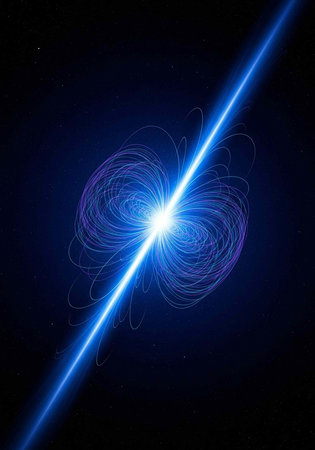 abstract blue spiral on a dark background, computer-generated imageの写真素材