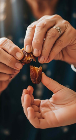 A person offering a date to another person in a close-up viewの写真素材