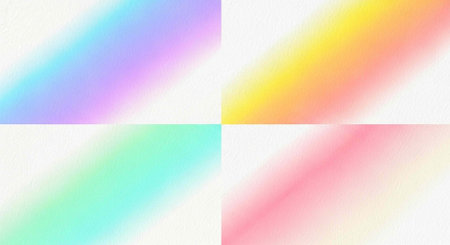 A colorful abstract background with pastel rainbow gradients and white space