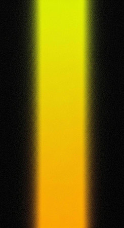 A bright yellow and orange gradient light beam shines on a dark background