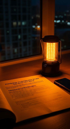 A lantern glows on a windowsill with an open book and phone nearby at nighttime