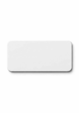 A single white rectangle with smooth edges and subtle shadowの写真素材