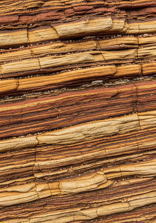 Close-up of woven natural fibers with earthy tones and visible textureの写真素材