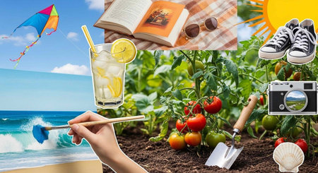 Garden, summer, leisure, hobby and people concept - close up of female hands with shovel, watering...