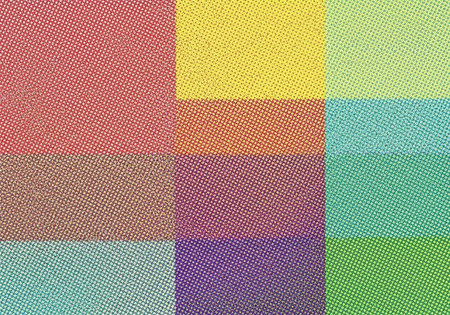 A vibrant and colorful abstract background with a textured fabric-like appearance and multiple hues