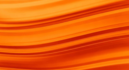 A vibrant orange abstract background with flowing wavy lines and smooth curves