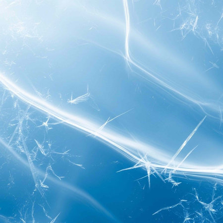 A close-up view of a cracked glass surface with bright light shining through