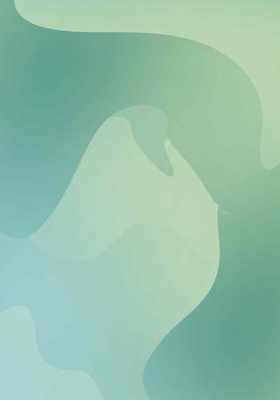 A vibrant abstract background with soothing green and blue hues and smooth flowing shapes