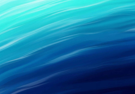 A serene and vibrant ocean wave with shades of blue and turquoise in the water