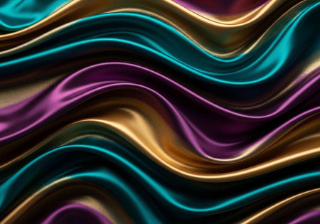 abstract background of colored silk or satin with some smooth folds in it