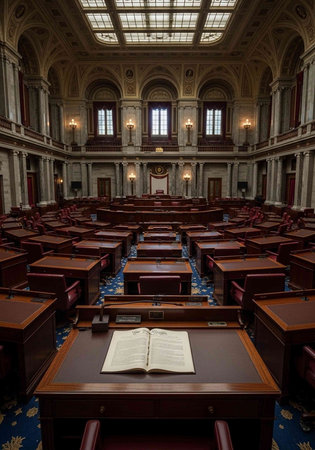 Interior view of the Congress of the United States of America, Washington DC