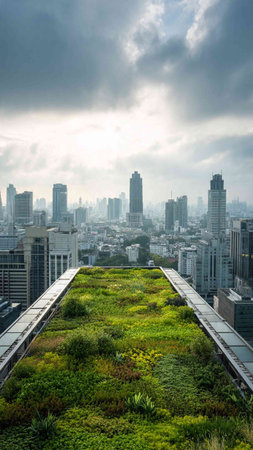 View of Bangkok from the top of the hill.