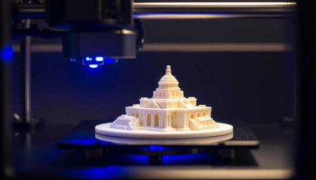 3D printer printing model of the United States Capitol