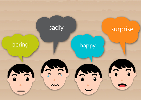 Emotional Man icon think somethingのイラスト素材