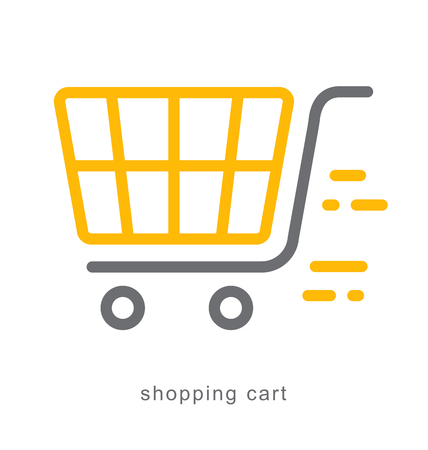 Thin line icons, Linear symbols, shopping cartのイラスト素材