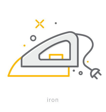 Thin line icons, Linear symbols, Ironのイラスト素材