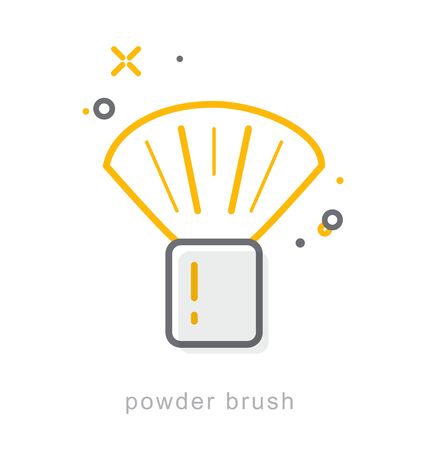 Thin line icons, Linear symbols, Powder brushのイラスト素材