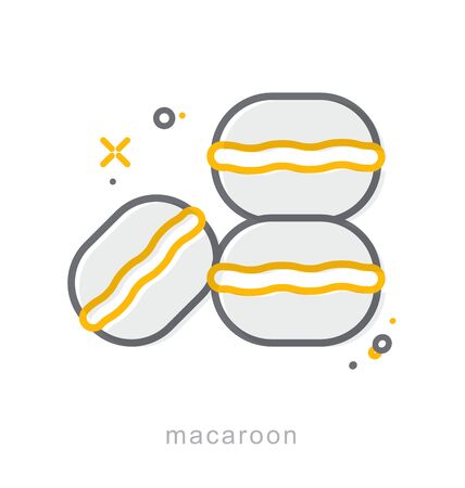 Thin line icons, Linear symbols, Macaroonのイラスト素材