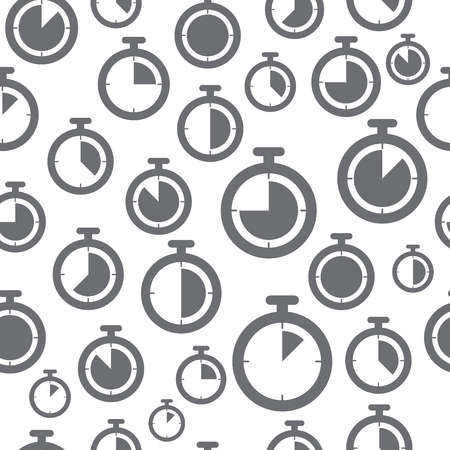 Thin line icons pattern, stopwatch iconのイラスト素材