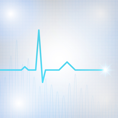 Healthcare vector medical background with heart cardiogram. Cardiology concept with pulse rate diagramのイラスト素材