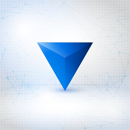 Abstract polygonal space low poly background with connecting dots and lines. Connection structure, Vector illustration futuristic shape science styleのイラスト素材