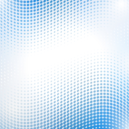 Abstract halftone wave in blue pattern dot background texture, vector illustration のイラスト素材