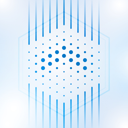 Geometric network abstract background with connected line and dots, Vector illustrationのイラスト素材