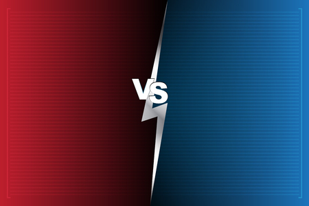 Abstract Background versus screen Red and blue VS letters. Vector illustrationのイラスト素材