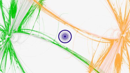 Abstract and artistic Indian Flag Illustration for Independence and Republic dayの写真素材