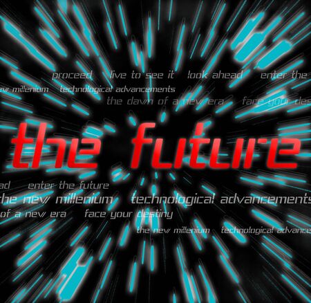 A montage themed around "the future"の写真素材