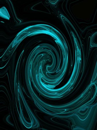 a blue spiral vortex - very fluid-likeの写真素材