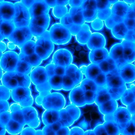 A 3D illustration of some blue cells. This image tiles seamlessly as a pattern in any direction.