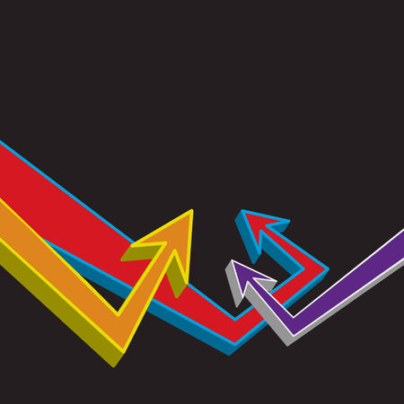 A funky urban layout with graffiti style arrows.のイラスト素材