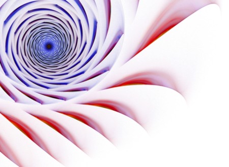 An abstract fractal vortex background with plenty of copyspace - add style to any design.の写真素材
