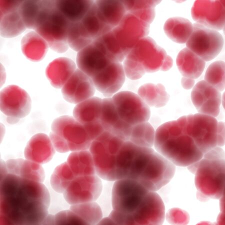 A 3d render of some blood cells or plasma isolated over white.