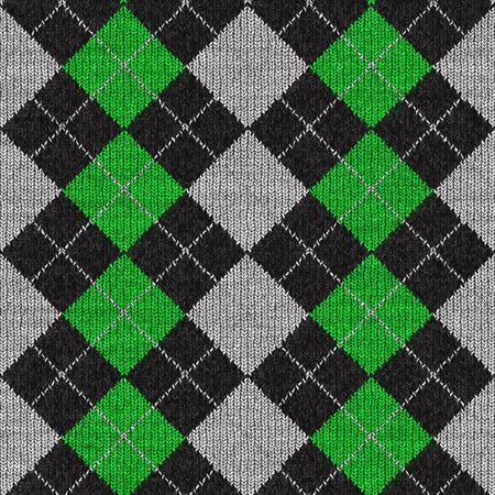 A green and black plaid argyle pattern that tiles seamlessly.