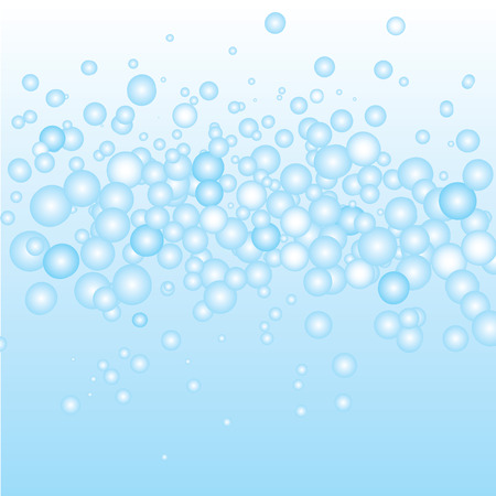 Blue bubbles vector illustration that looks like club soda fizz.のイラスト素材
