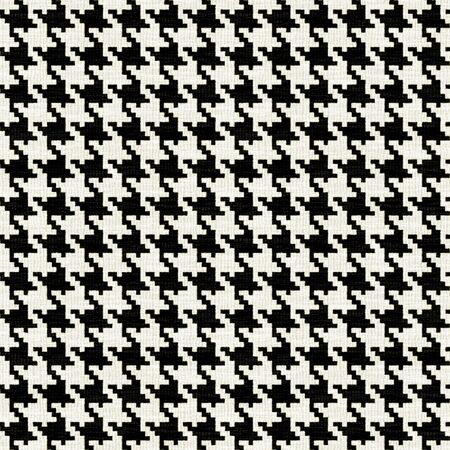 A black and white seamless hounds tooth pattern or texture with lots of detail.の写真素材