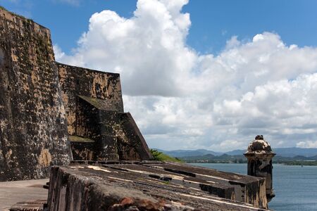 El Morro fort located in Old San Juan Puerto Rico is a popular tourist destination.の写真素材