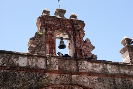 The famous pigeon park in Old San Juan Puerto Rico referred to by the local as the Parque de las Palomas.の写真素材