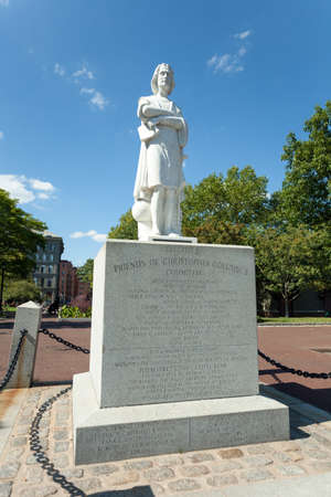 Boston Christopher Colombus public statue found in the park.のeditorial素材