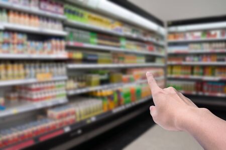 Blurred background,Supermarket shop blur backgroundの写真素材