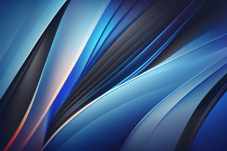 Blue light lines on black backgroundの素材