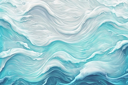 Watercolor Background in shades of blue on white background.の素材