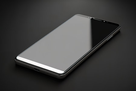 Office desk, smartphone. 3d renderingの素材