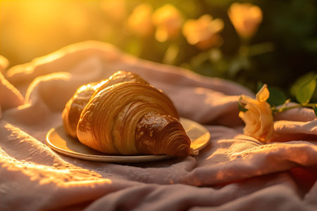 Golden croissant whimsical tablewareの素材