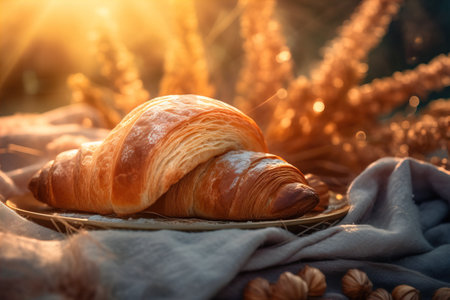 Golden croissant whimsical tablewareの素材