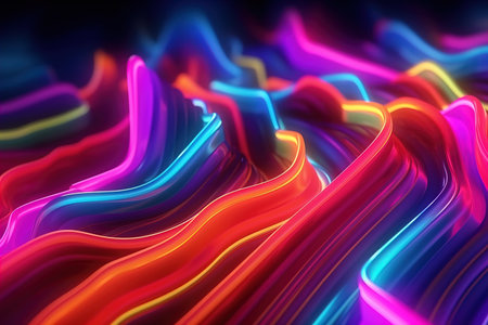 realistic background movement neon lightsの素材