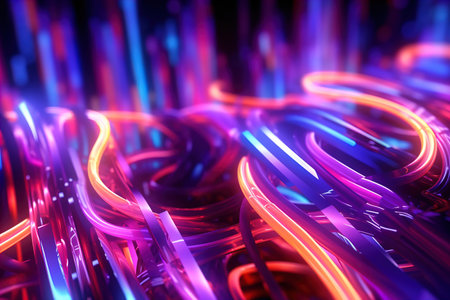 realistic background movement neon lightsの素材
